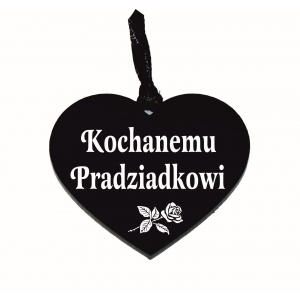 czarna zawieszka na znicz z napisem Kochanemu Pradziadkowi